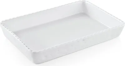 Obrázek produktu pro Obdélníková forma na pečení 40 x 25 x 5,5 cm bílá, porcelánová