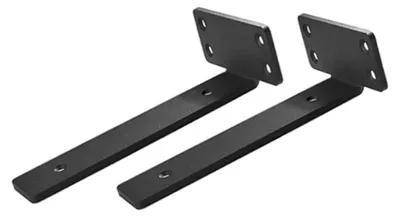 Image de Supports pour étagères robustes - Supports muraux pour étagères - Forme en L - Supports en métal - Noir - 25 cm - Matériau durable