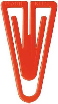 Produktbild von Büroklammern Plastiklips 21mm VE=1000 Stück hellrot