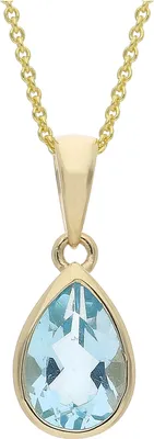 Produktbild von Kettenanhänger Gold 585 Blautopas JL10-02-2024 JuwelmaLux