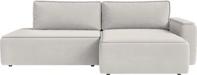 Produktbild von FEDVE Ecksofa Sarro aus Velvet mit Schlaffunktion, Taupe