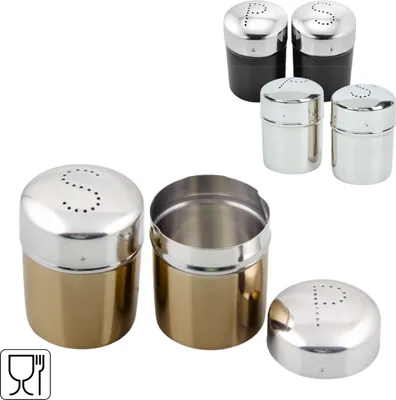 Produktbild von Edelstahl Salz- und Pfefferstreuer SALPE 7 cm - verschiedene Farben Farbe: Golden