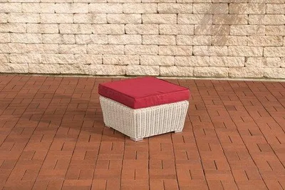 Image de Canapé de jardin de luxe - Pour l'extérieur - Banc - Chaise de jardin - Rouge/crème - 59 x 59 x 30 cm