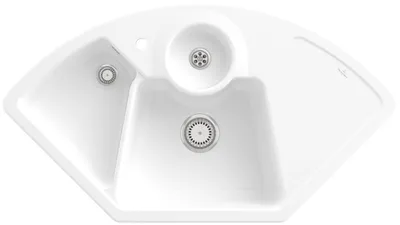 Produktbild von Villeroy & Boch Keramikspüle 670801RW, Solo Eck Eckspüle - inkl.