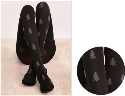 Produktbild von Weihnachtsbaum-Strumpfhose 60 den 3 Black