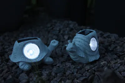 Produktbild von Best Season LED-Solarstein "Schnecke" 1 warm white LED, ca.9x17 cm,mit Solarpanel, incl. Akku, outdoor, 477-27