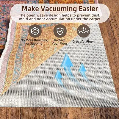 Image de Tapis antidérapant 150 x 200 cm en PVC beige, sous-tapis pour voiture