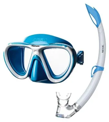 Image de Seac Ensemble tuba pour enfants Bella Color Silicone Bleu