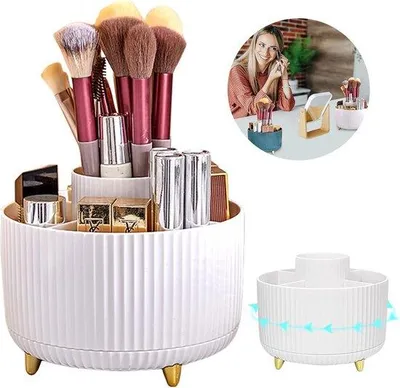 Produktbild von Drehbarer 360° Make-up Organizer transparent Kunststoff