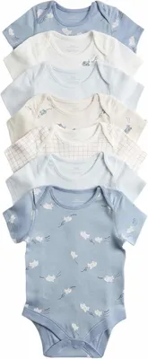 Productafbeelding van Marks & Spencer Set van 7 body's van puur katoen met vliegtuigmotief (2-3 kg - 3 jaar)