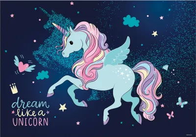 Image de Sous-main scolaire double face Licorne 13