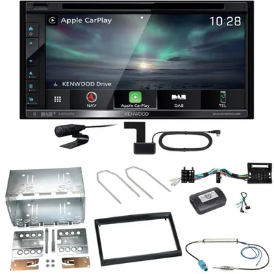 Produktbild von Kenwood DNX-5190DABS Navi CarPlay CD Einbauset für Citroen C2 C3 Berlingo Jumpy