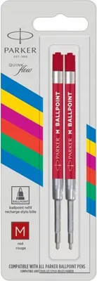 Image de PARKER Kugelschreibermine QUINKflow Basic 2er          M Rot Blister