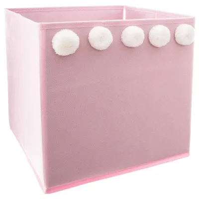 Produktbild von Well Home Aufbewahrungskiste für Kinder mit Puppen, Rosa, 29 x 29 x 29 cm