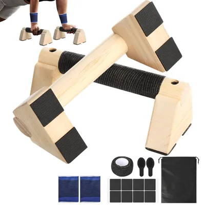 Productafbeelding van Set van 2 Houten Push-up Grepen met Antislip