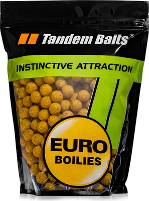 Produktbild von Tandem Baits Euro Boilies Vanille, Karpfen Angeln ohne Mühe, Köder zum Große-Fische-Angeln, Karpfenzubehör für Profis & Hobby-Angler 18 mm 1 kg
