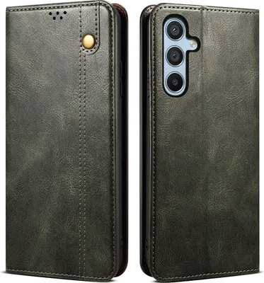 Produktbild von Galaxy M54 Hülle, Leder Flip Brieftasche Schutzhülle mit Standfunktion für Samsung Galaxy M54 Grün