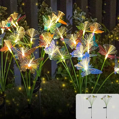 2er-Set Solar-Quallenleuchten, 16 LEDs, wasserdicht, für Garten
