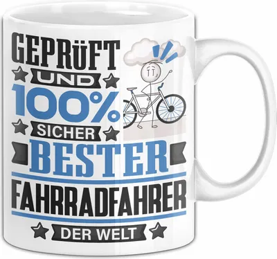 Produktbild von Fahrradfahrer Geschenk Lustiger Spruch für Fahrradfahrer Geschenkidee Bester Fahrradfahrer Der Welt (Weiß)
