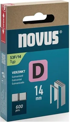 Produktbild von Flachdrahtklammer D Typ 53 F B11,3xL14mm Draht-B.1,25mm 600 St.NOVUS