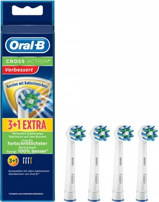 Produktbild von Oral-B CrossAction, 4 Stück(e), Blau, Grün, Weiß, Oral-B