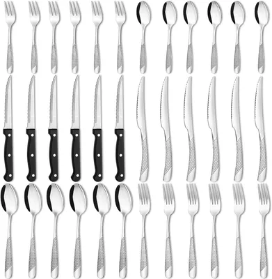 Produktbild von Besteckset 36-teilig, für 6 Personen, Edelstahl, spülmaschinenfest, für Festliche Abendessen