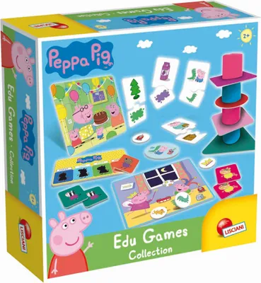 Zdjęcie produktu dla Lisciani 86429 - Kolekcja gier Peppa Wutz Gry edukacyjne Rozwój pamięci Nauka dzieci Świnka