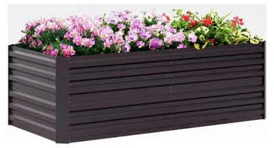 Produktbild von Hochbeet aus Stahl, Pflanzbeet für Garten, Balkon und Terrasse, 180x90x60cm