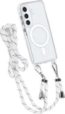 Obrázek produktu pro Pouzdro na zadní stranu TUNIQ pro Galaxy S24 – šňůrka na krk – MagSafe – bílé