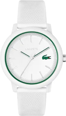 Produktbild von Uni Analog Quarzuhr mit 42mm Gehäuse, schwarzem Halbglanz-Zifferblatt, Silikonarmband mit Petit Piqué-Muster,3-Zeiger-Uhr,wasserabweisend bis 5 Bar
