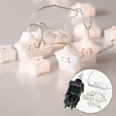 Produktbild von Lichterkette für Kinder, 20 LEDs, 6 Meter – Steckerbetrieb – Lichterkette für das Kinderzimmer