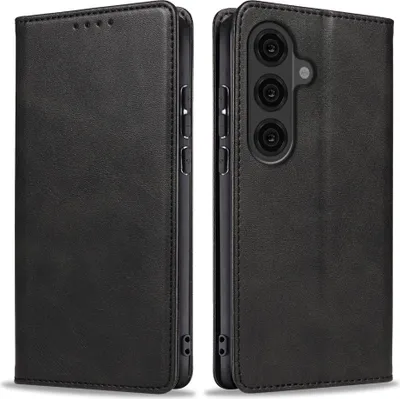 Produktbild von Handyhülle für Samsung Galaxy S26+ Kunstleder Flip Cover Hülle Handytasche Case Kartenfach Farbe: Schwarz