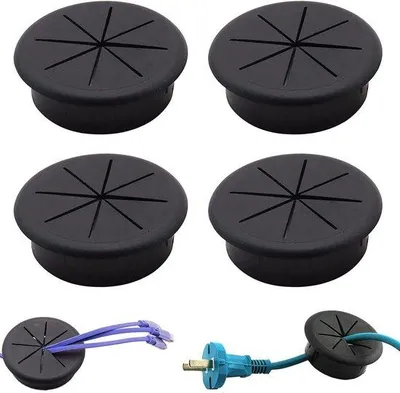 Obrázok produktu pre Plastové priechodky na káble, čierne – 60 mm – 4 ks