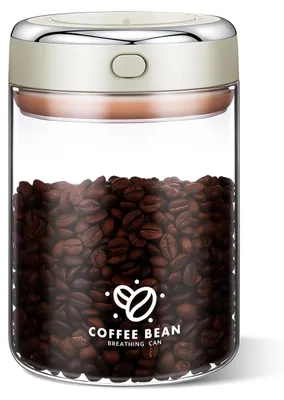 Productafbeelding van Koffiebus - Luchtdicht sluitbaar - Opbergcontainer voor koffiebonen - 1,1 liter glas