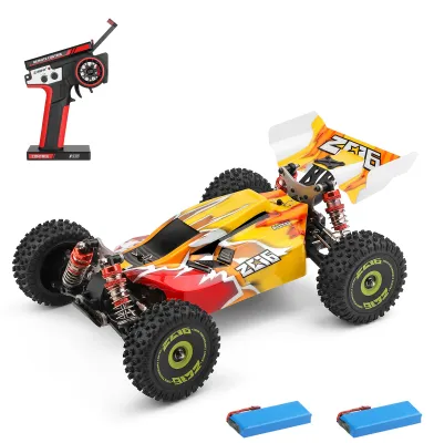 Obrázek produktu pro WLtoys XKS 144010 Dálkově ovládané auto, terénní vozidlo, vysoká rychlost 75 km/h, 1/14, 2,4 GHz, závodní auto, pohon všech kol, RTR s kovovou skříní, se 2 bateriemi