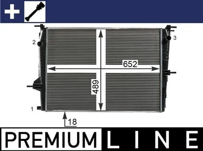 Produktbild von MAHLE CR 23 000P Kühler Wasserkühler Motorkühler für RENAULT MEGANE III Grandtour (KZ0/1) Scénic III (JZ0/1) GRAND SCÉNIC III (JZ0/1) MEGANE CC