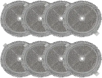 Produktbild von Mikrofaser-Wischpads, kompatibel mit Bosch For Unlimited 7 ProHygienic BCS71HYG1 Staubsauger für harte Böden, 8 Stück