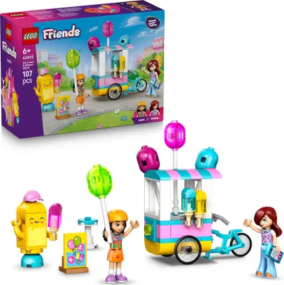 Produktbild von LEGO Friends Eis- und Luftballonstand - Spielzeugladen mit Fahrrad, 2 Mini Puppen, Spielzeug Lebensmittelzubehör & Eis-am-Stiel-Maskottchen - Geburtstagsgeschenk für Mädchen ab 6 Jahren - 42692