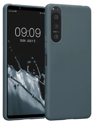 Produktbild von kwmobile Handyhülle für Sony Xperia 5 IV Hülle - TPU Case - Kabelloses Laden - Schutzhülle Cover in Dunkler Schiefer