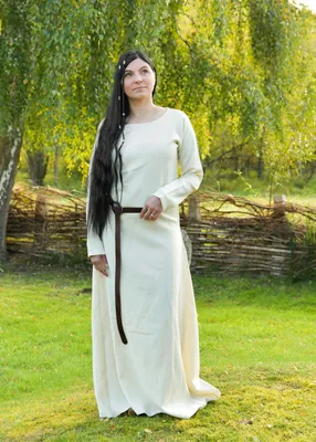 Produktbild von Schlichtes Wikinger Kleid Celeste, Wolle, natur : L Größe: L
