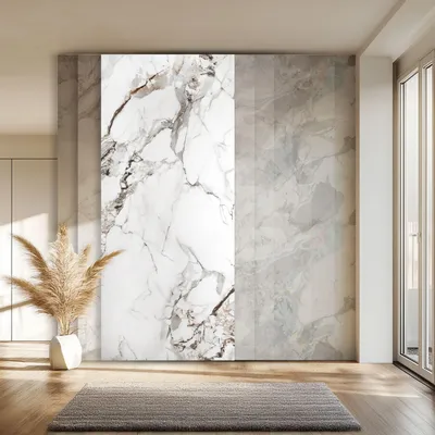 Produktbild von HEXIM Marmorplatten Optik 4 Stück 280x122 cm SPC Kunststoff Innen & Außenbereich Granit Steinoptik - Duschrückwand Küchenrückwand Spritzschutz Wandplatte (13,66 m² 2012B) A-Serie