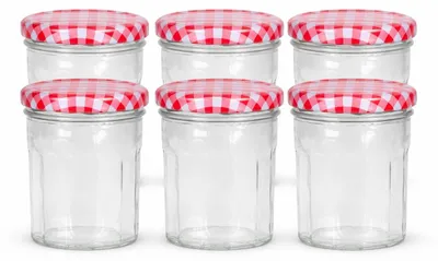 Immagine prodotto di Set di 6 vasetti in vetro da 300 ml con coperchio a vite