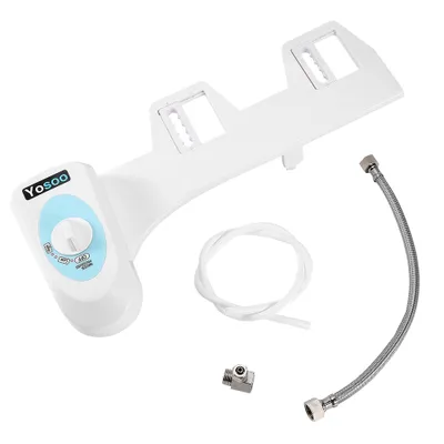 Imagen del producto de Adaptador para bidé que se instala en el asiento del inodoro. Incluye un único chorro y sistema de descarga para el inodoro