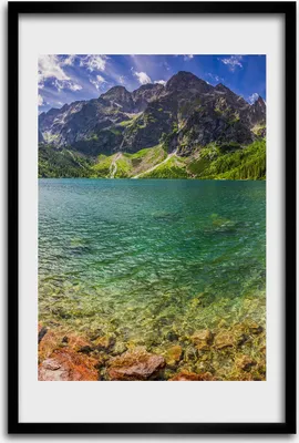 Produktbild von Bild - Bilderrahmen - 40 cm x 60 cm - MDF - Rahmen - Wandkunst - Seeauge der Tatra-Berge