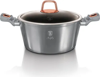 Zdjęcie produktu dla Berlinger Haus garnek granitowy 28cm 6.1l Moonlight BH6013