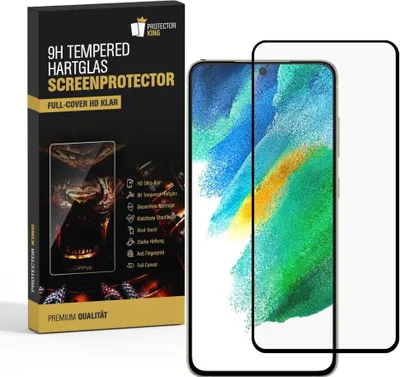 Produktbild von 2x 9H Hartglas für Samsung Galaxy S21 FE FULL COVER Panzerfolie Displayschutz KLAR SW Panzerglas Schutzglas Schutzfolie