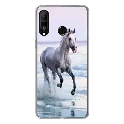 Produktbild von MuchoWow® Handyhülle Schutzhülle Hülle für Huawei P30 Lite Pferde - Luft - Meer Silikon Softcase Handy Hülle - Handyhülle