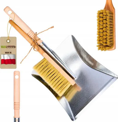 Produktbild von Kehrschaufel + Naturbesen-Set aus Holz