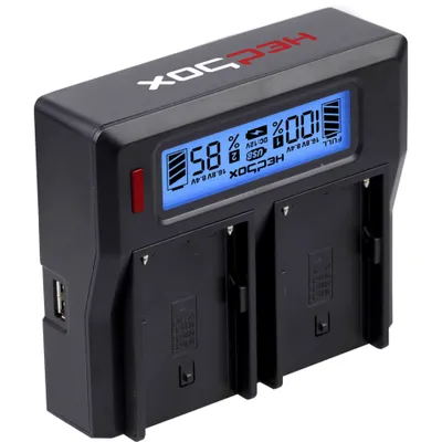 Image de Double chargeur Hedbox - DC50, prise secteur UE, noir