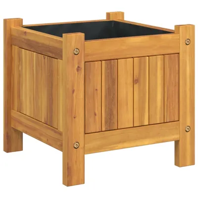 Immagine prodotto di Fioriera con inserto 31x31x30 cm in legno massiccio di acacia